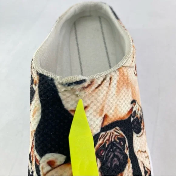 Pug Print Slip-On Clogs Shoes for Nurses Size 9 - Picture 11 of 11